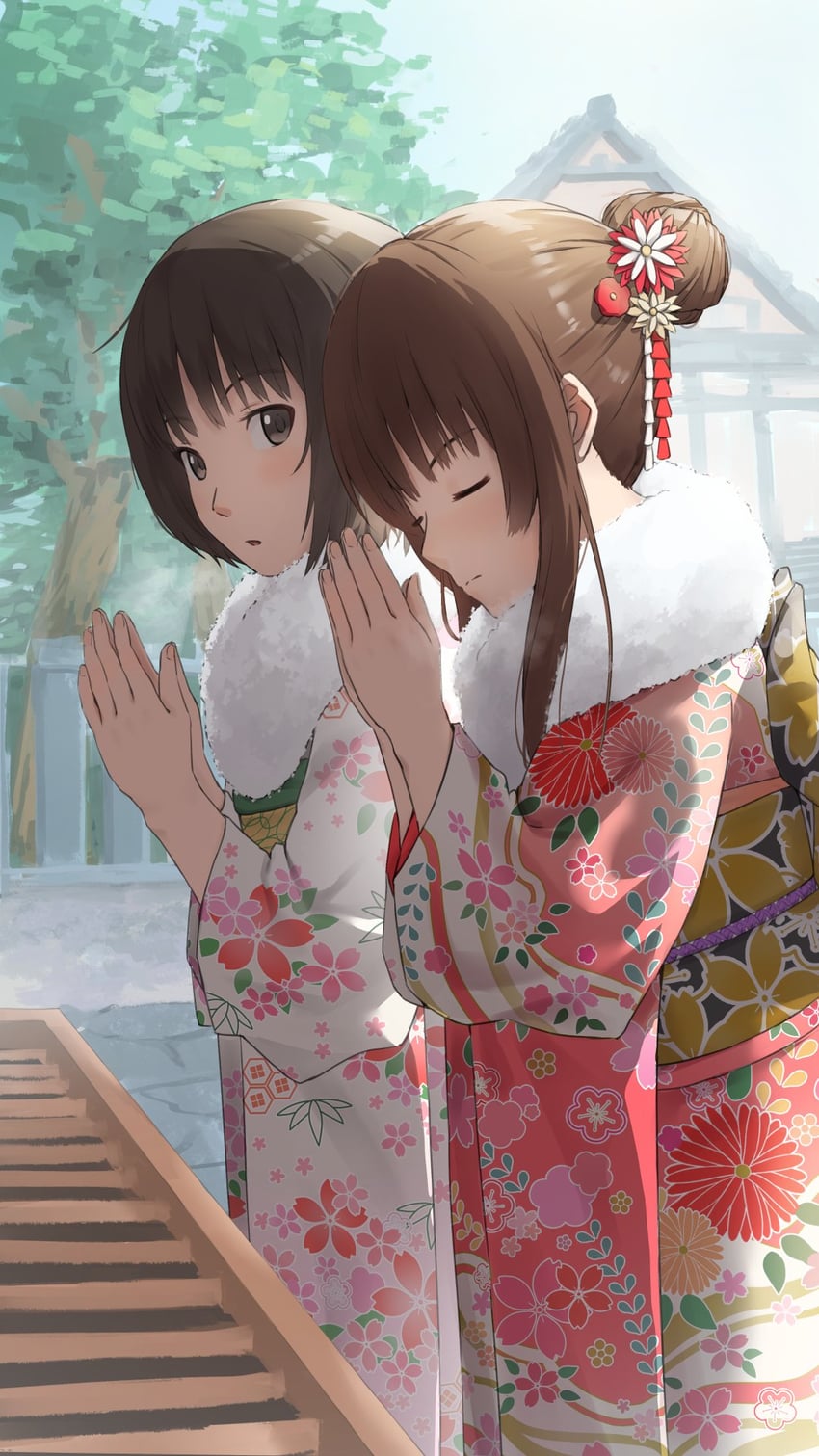 tachibana miya and sakurai rihoko (amagami) drawn by mikawa_mikan