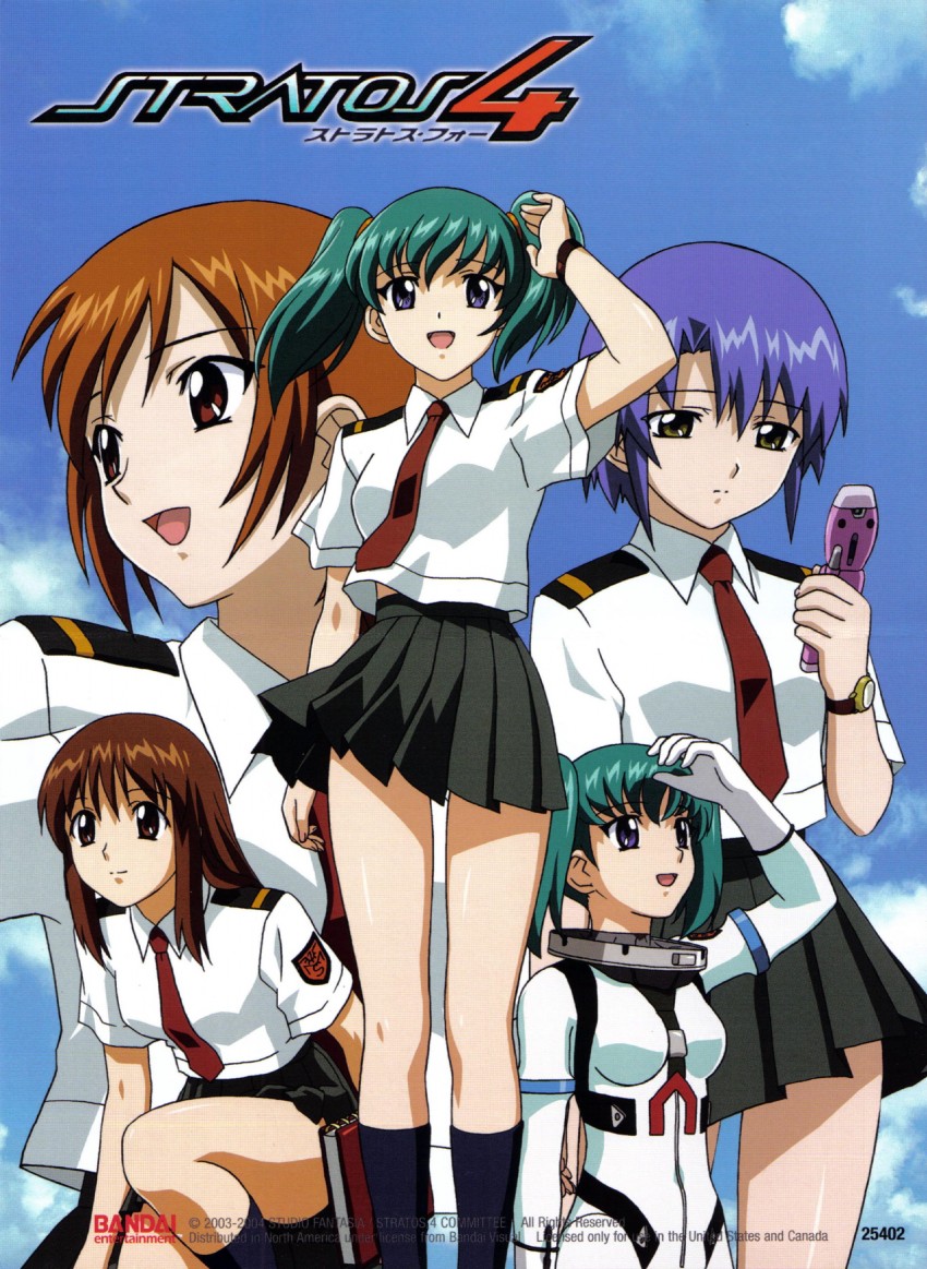 honjou mikaze, doi shizuha, kikuhara karin, and nakamura ayamo (stratos 4) drawn by yamauchi_noriyasu
