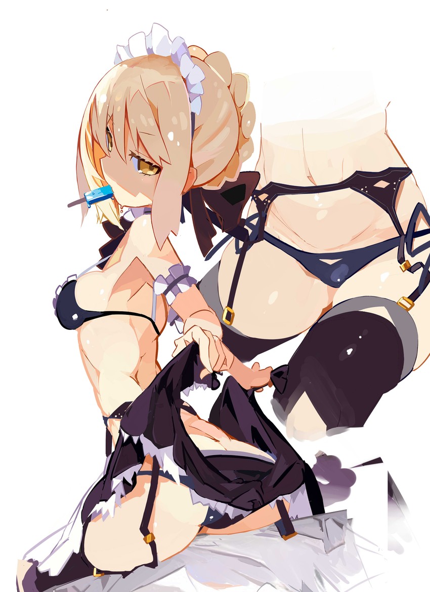 artoria pendragon and saber alter (fate and 1 more) drawn by miyakawa106
