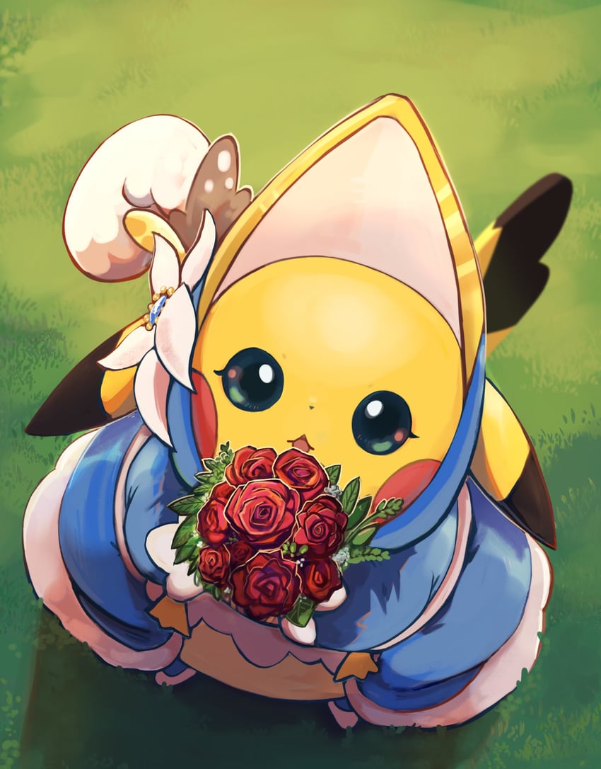 pikachu, cosplay pikachu, and pikachu belle (pokemon) drawn by chufflepop