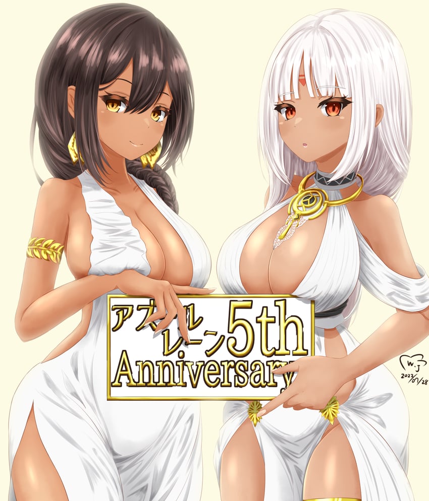 massachusetts and south dakota (azur lane) drawn by winsankemonodou