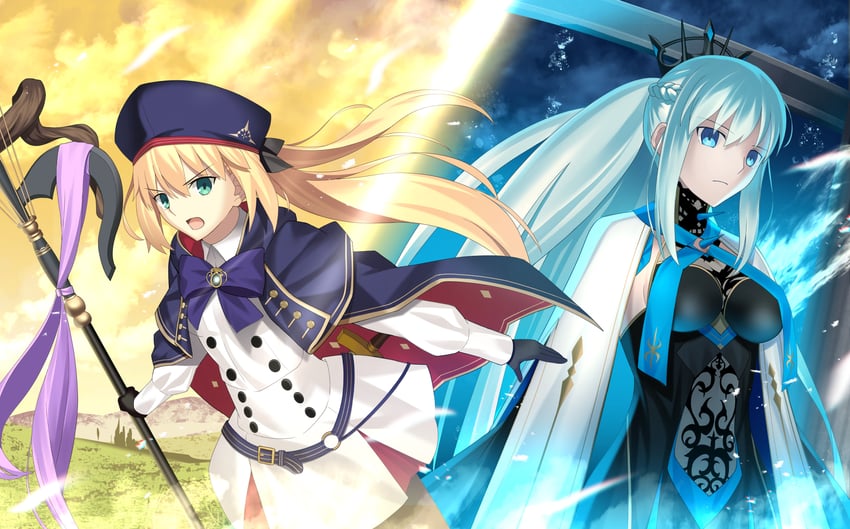 artoria pendragon, morgan le fay, and artoria caster (fate and 1 more) drawn by mishiro_(ixtlolton)