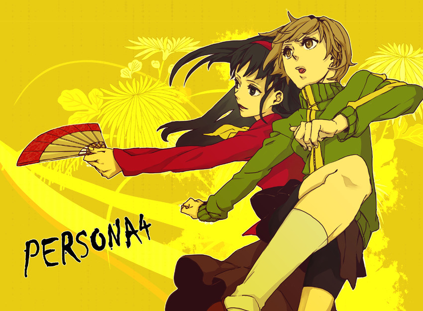satonaka chie and amagi yukiko (persona and 1 more) drawn by zeroku