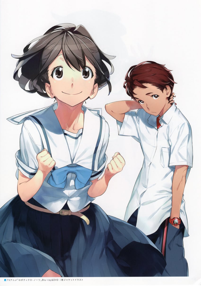 senomiya akiho and yashio kaito (robotics;notes) drawn by fukuda_tomonori