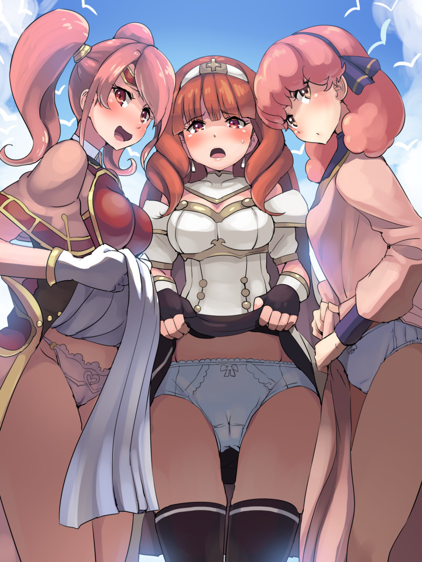 celica, mae, and genny (fire emblem and 1 more) drawn by boris_(noborhys)