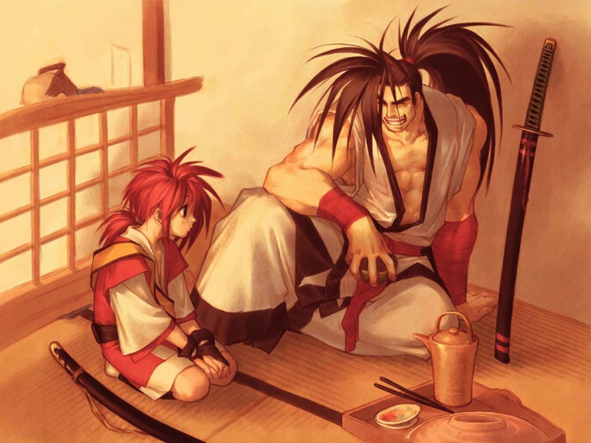 haoumaru and hisame shizumaru (samurai spirits) drawn by kita_senri