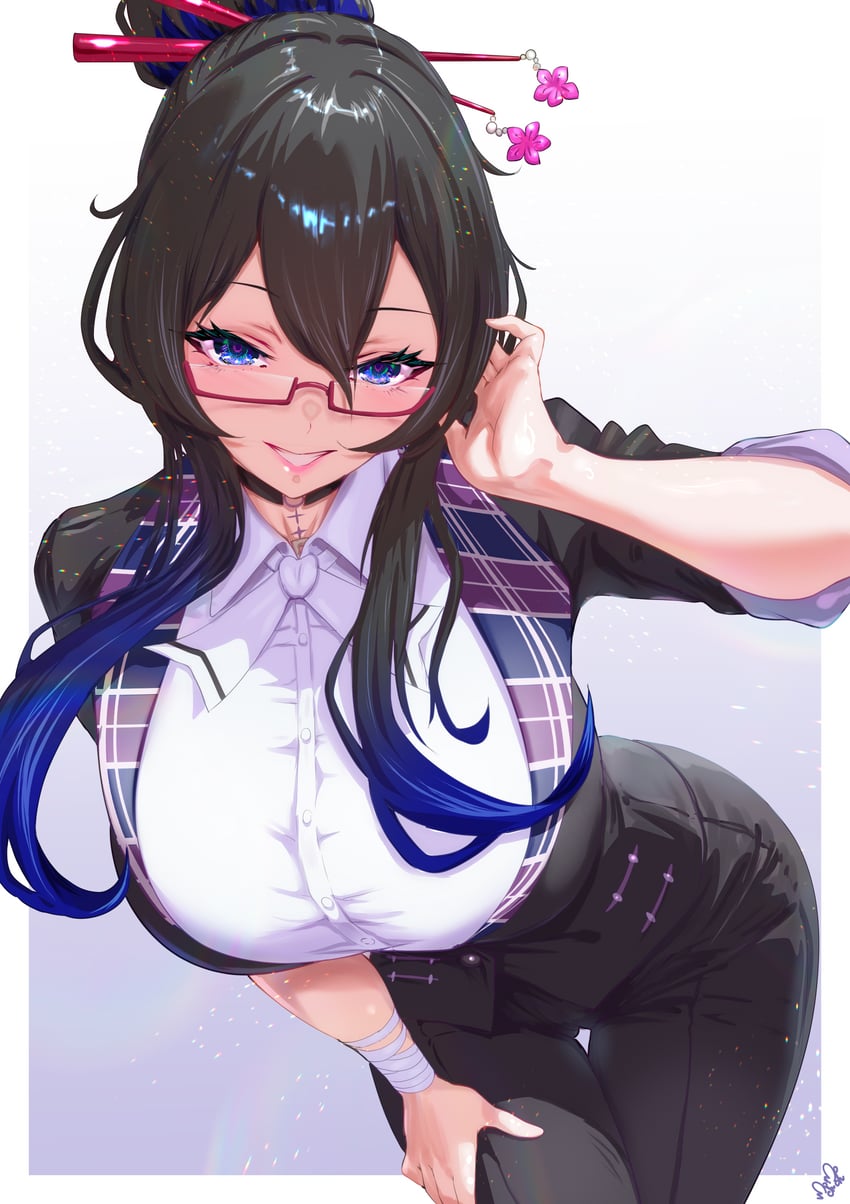 yumi lovelace (indie virtual youtuber) drawn by momoyama_tits