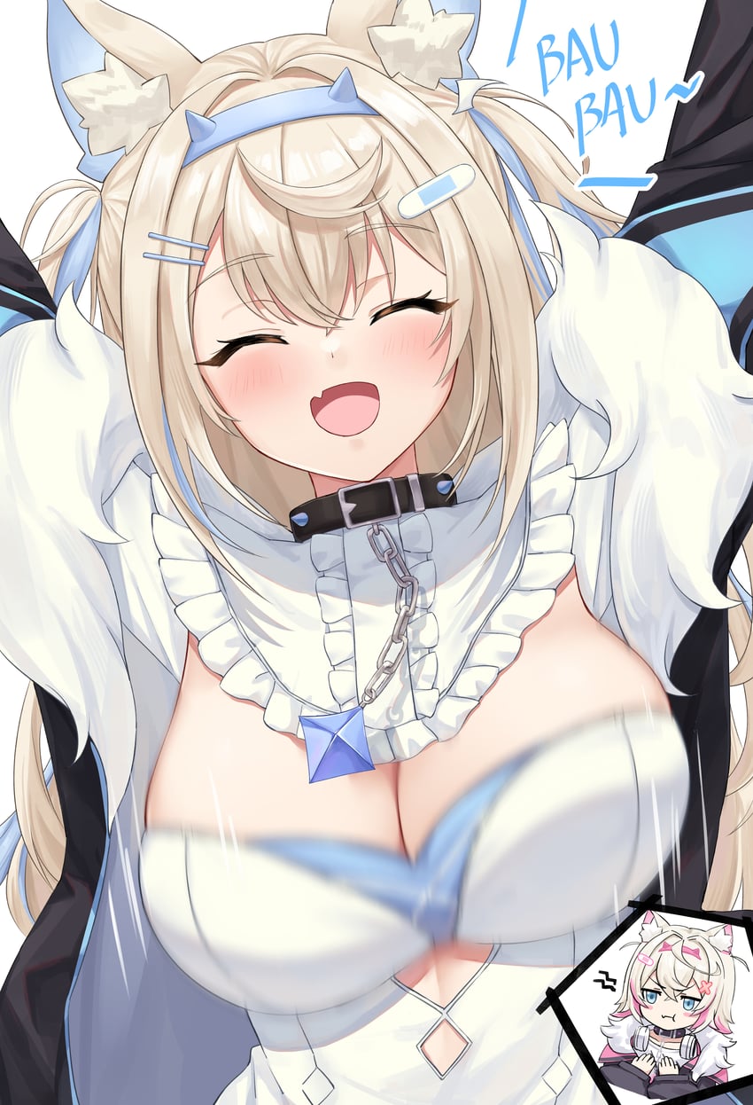 fuwawa abyssgard and mococo abyssgard (hololive and 1 more) drawn by leeshin0919