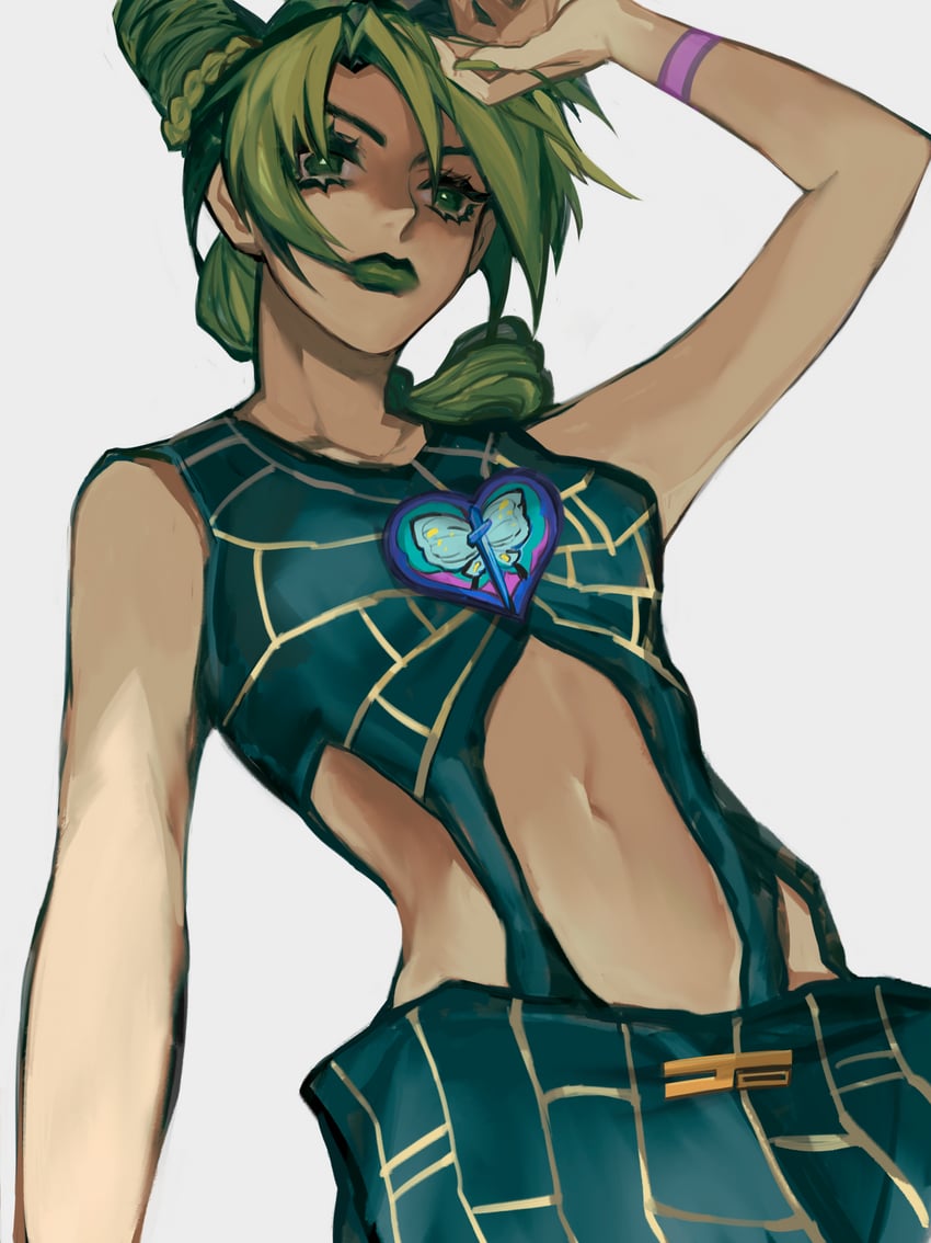 kujo jolyne (jojo no kimyou na bouken and 1 more) drawn by 8h_kt