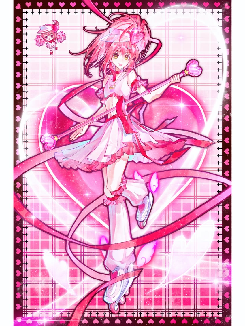 hinamori amu, amulet heart, and ran (shugo chara!) drawn by inhan