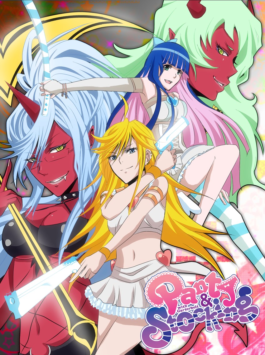 stocking, panty, kneesocks, and scanty (panty & stocking with garterbelt) drawn by michiru_(idea_style)