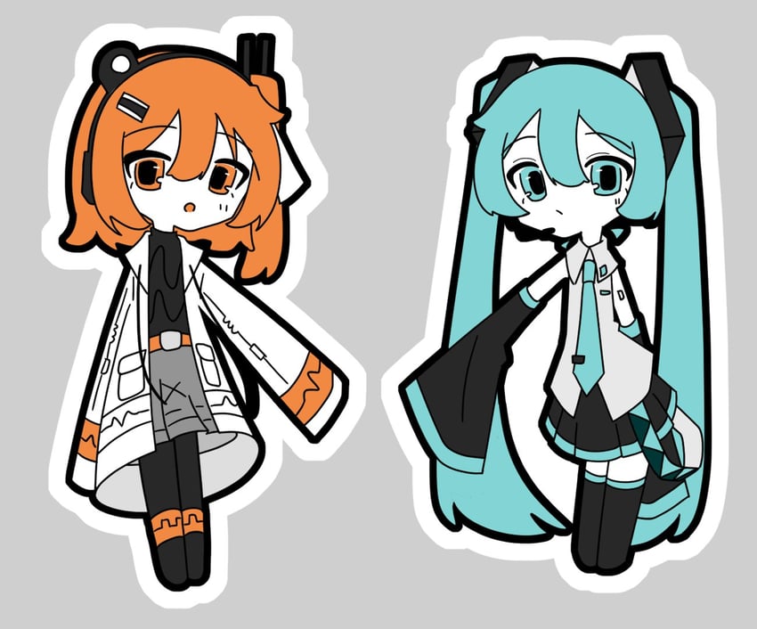 hatsune miku and adachi rei (vocaloid and 2 more) drawn by chiori_(_chio_ri)