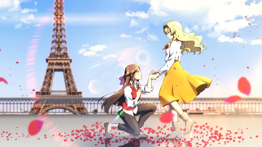 saijou claudine and tendou maya (shoujo kageki revue starlight) drawn by jun_(kyurisin)