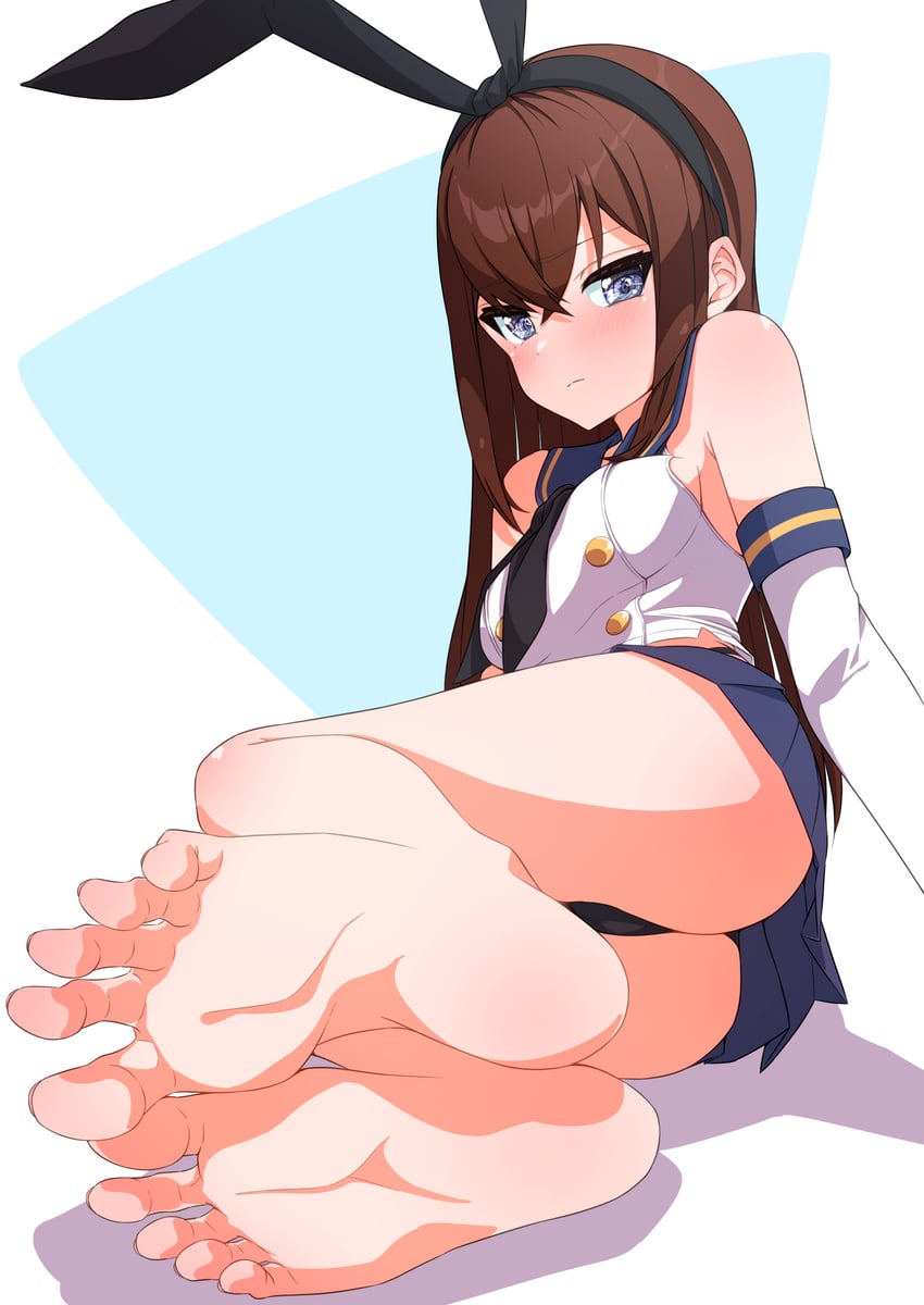 shimakaze and makise kurisu (kantai collection and 1 more) drawn by godai_01