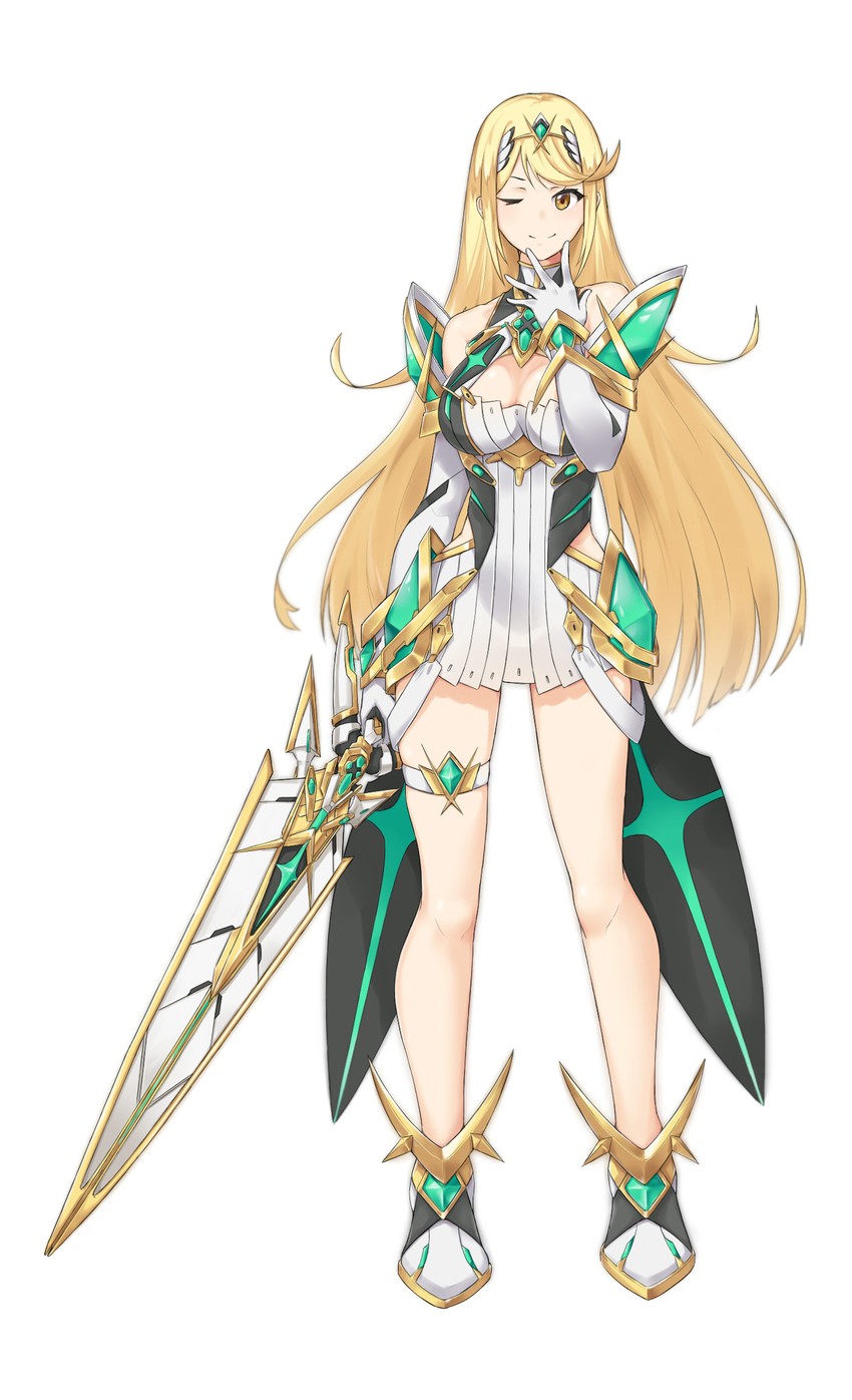 mythra (xenoblade chronicles and 1 more) drawn by saruno_(eyesonly712)