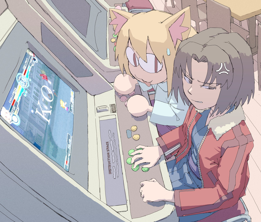 ryougi shiki and neco-arc (tsukihime and 1 more) drawn by pantsu-ripper