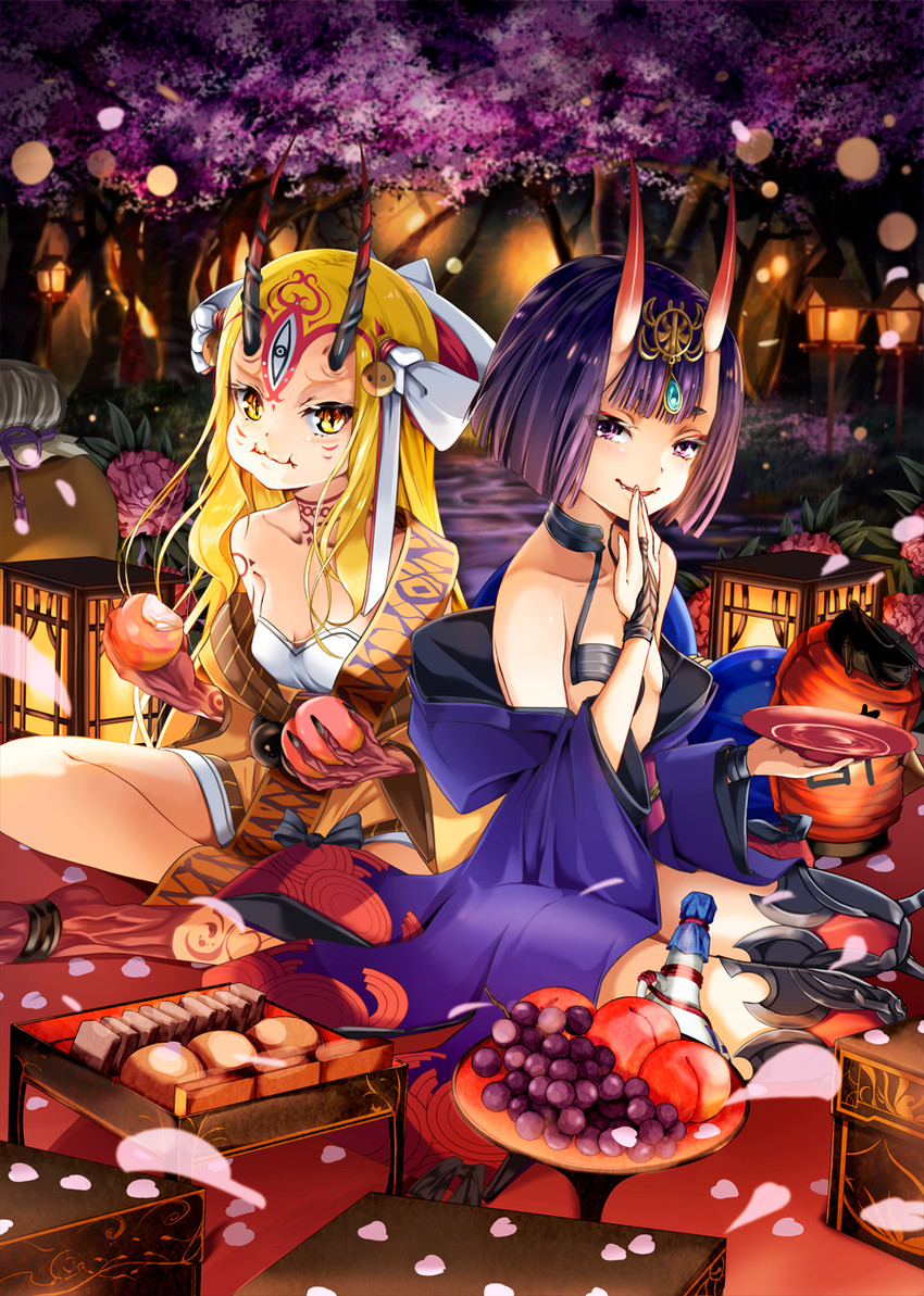 shuten douji and ibaraki douji (fate and 1 more) drawn by hopper