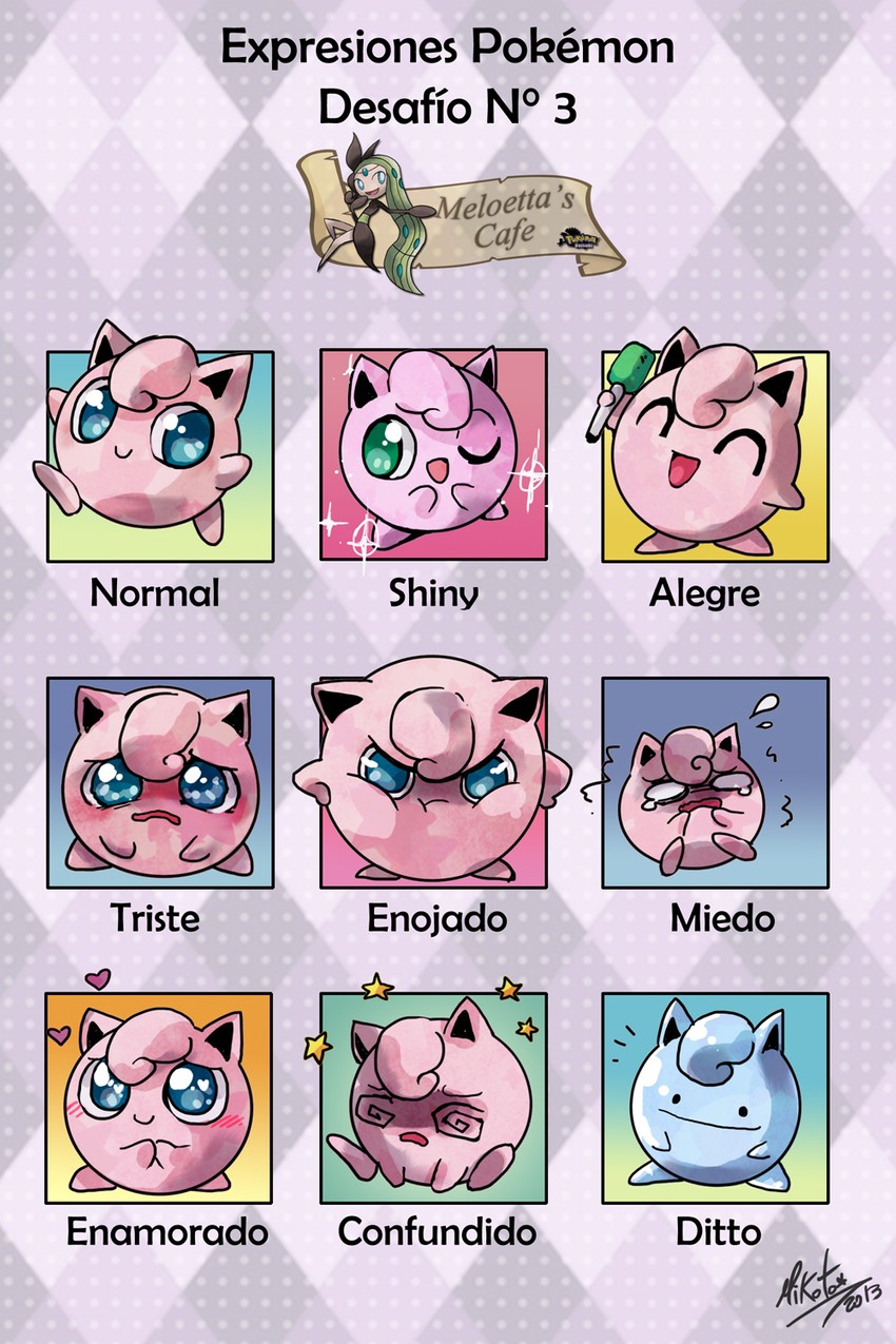 jigglypuff, ditto, meloetta, and transformed ditto (pokemon) drawn by mikoto-tsuki