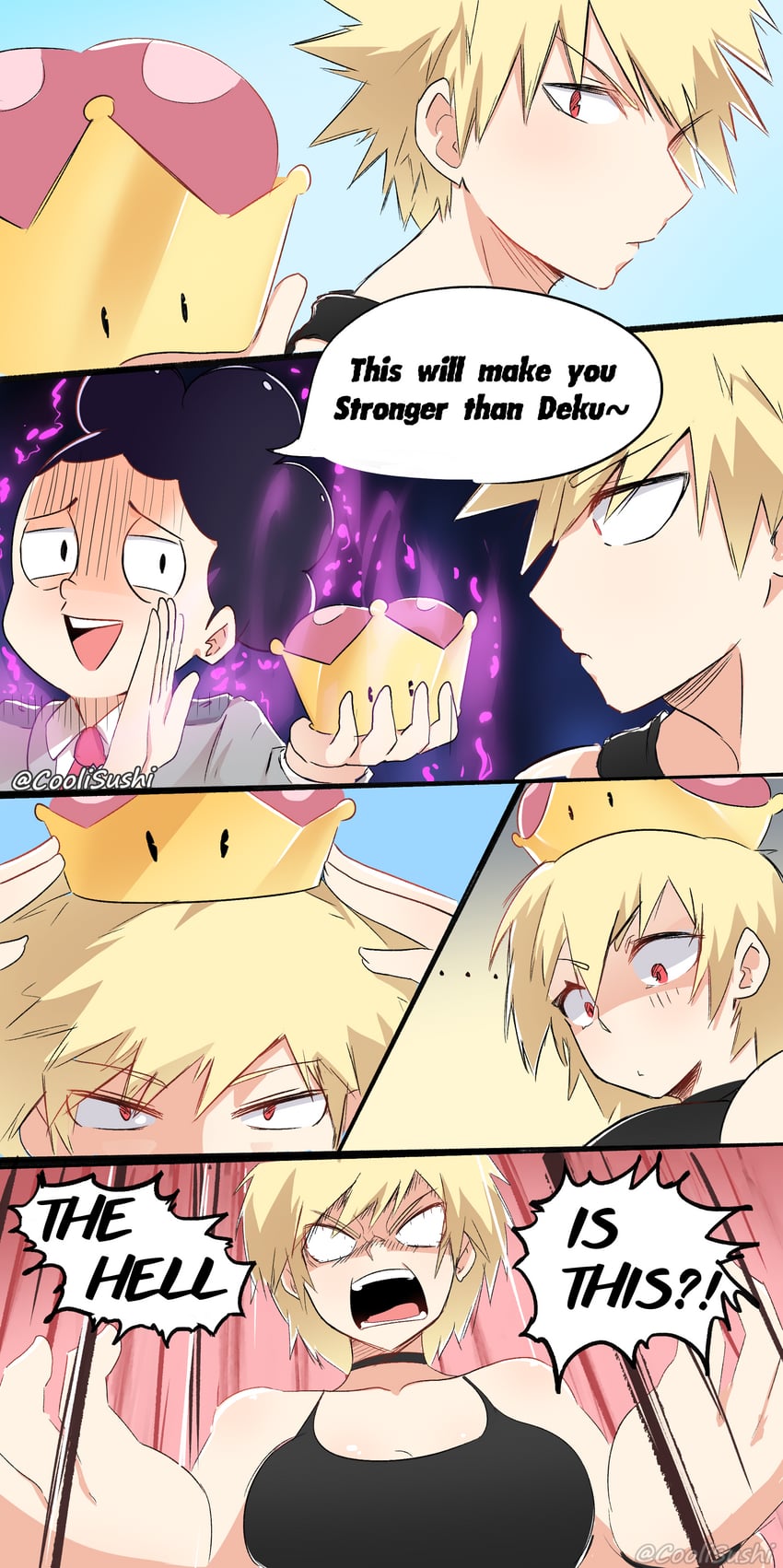bakugou katsuki and mineta minoru (boku no hero academia and 2 more) drawn by coolisushi