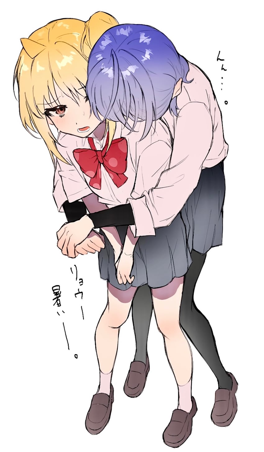ijichi nijika and yamada ryo (bocchi the rock!) drawn by hokaze_(lx7i9frrkegzi1g)
