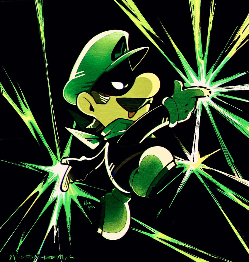 luigi, mr. l, and paper luigi (mario and 2 more) drawn by kakao_(kakao_san9)