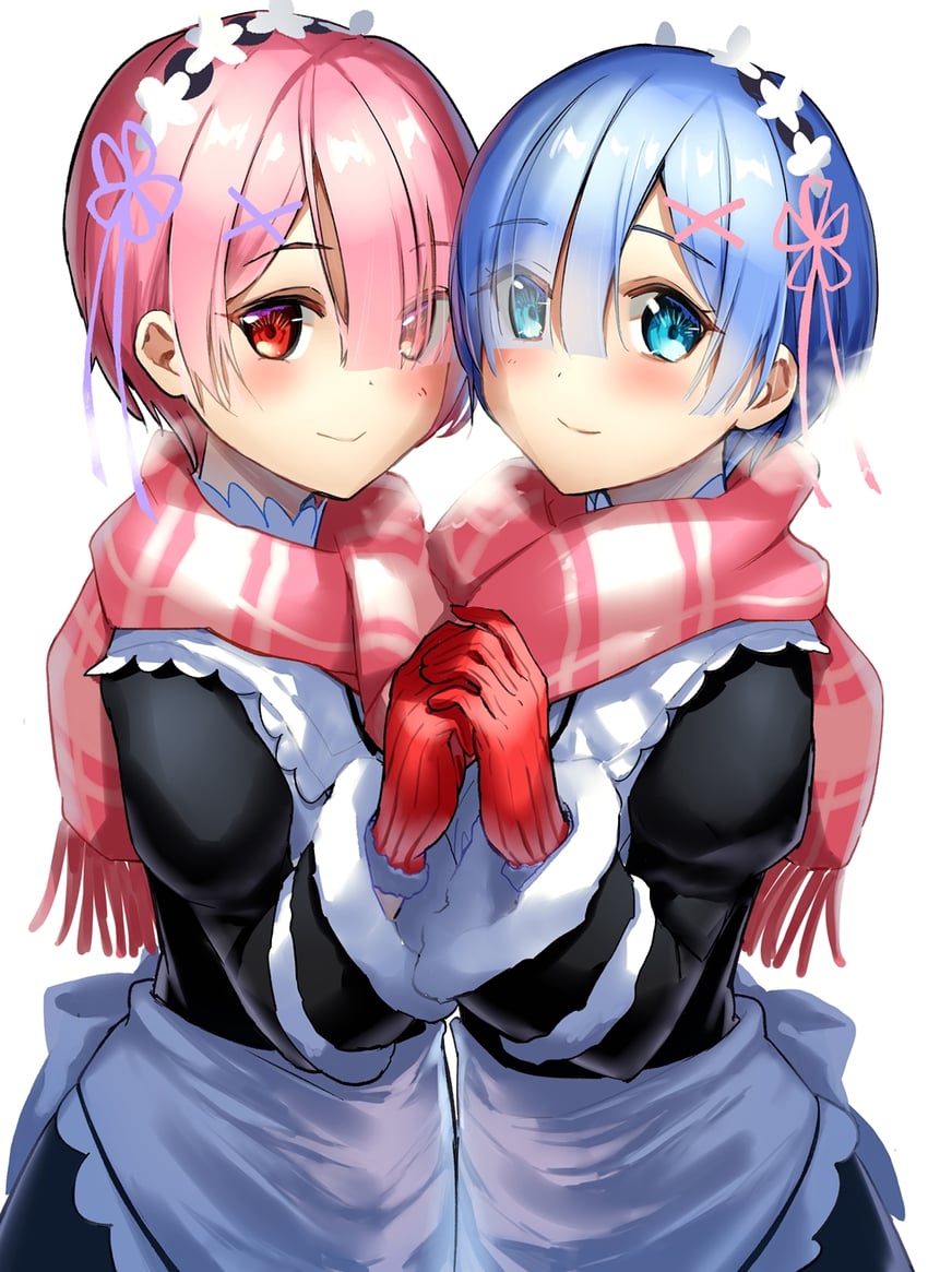 rem and ram (re:zero kara hajimeru isekai seikatsu) drawn by tarunyan