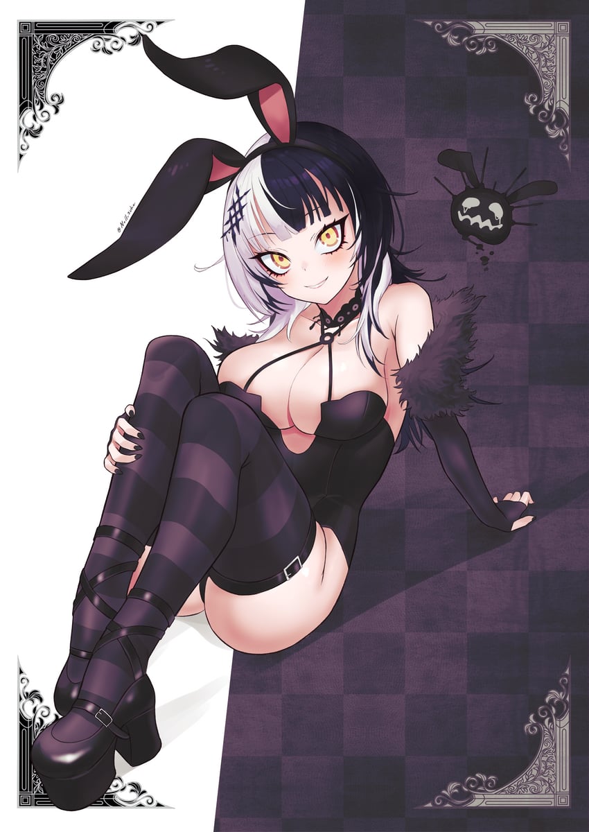 shiori novella and yorick (hololive and 1 more) drawn by null_suke