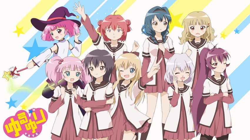 toshinou kyouko, akaza akari, funami yui, oomuro sakurako, yoshikawa chinatsu, and 4 more (yuruyuri) drawn by kashiopea