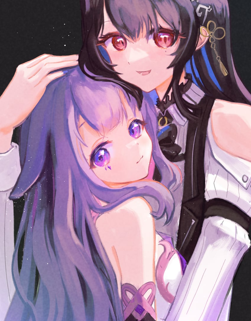 nerissa ravencroft and koseki bijou (hololive and 1 more) drawn by besi_(besidoesart)