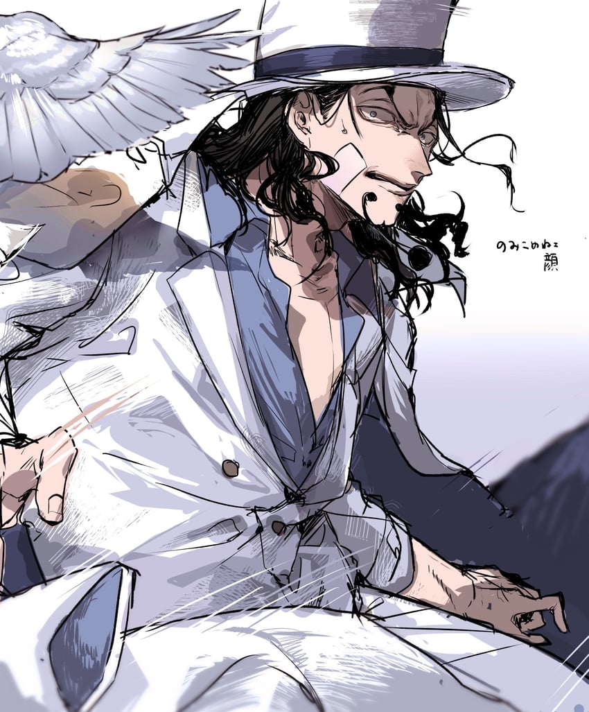 rob lucci and hattori (one piece) drawn by sazu_00