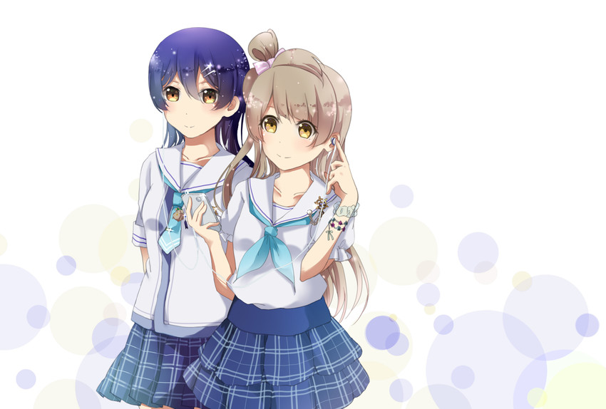 sonoda umi and minami kotori (love live! and 2 more) drawn by tsuki_yue-shushushu