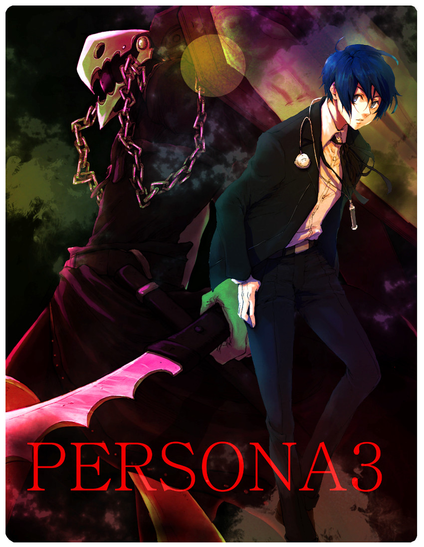 yuuki makoto and thanatos (persona and 1 more) drawn by toshinosuke