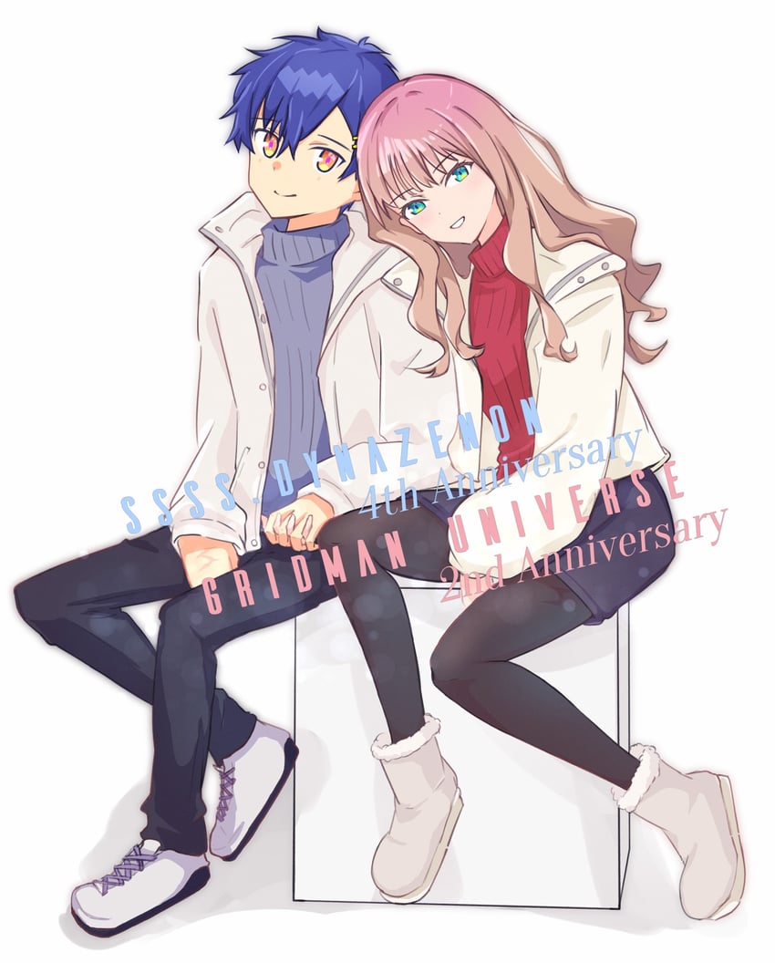minami yume and asanaka yomogi (gridman universe and 1 more) drawn by rickey