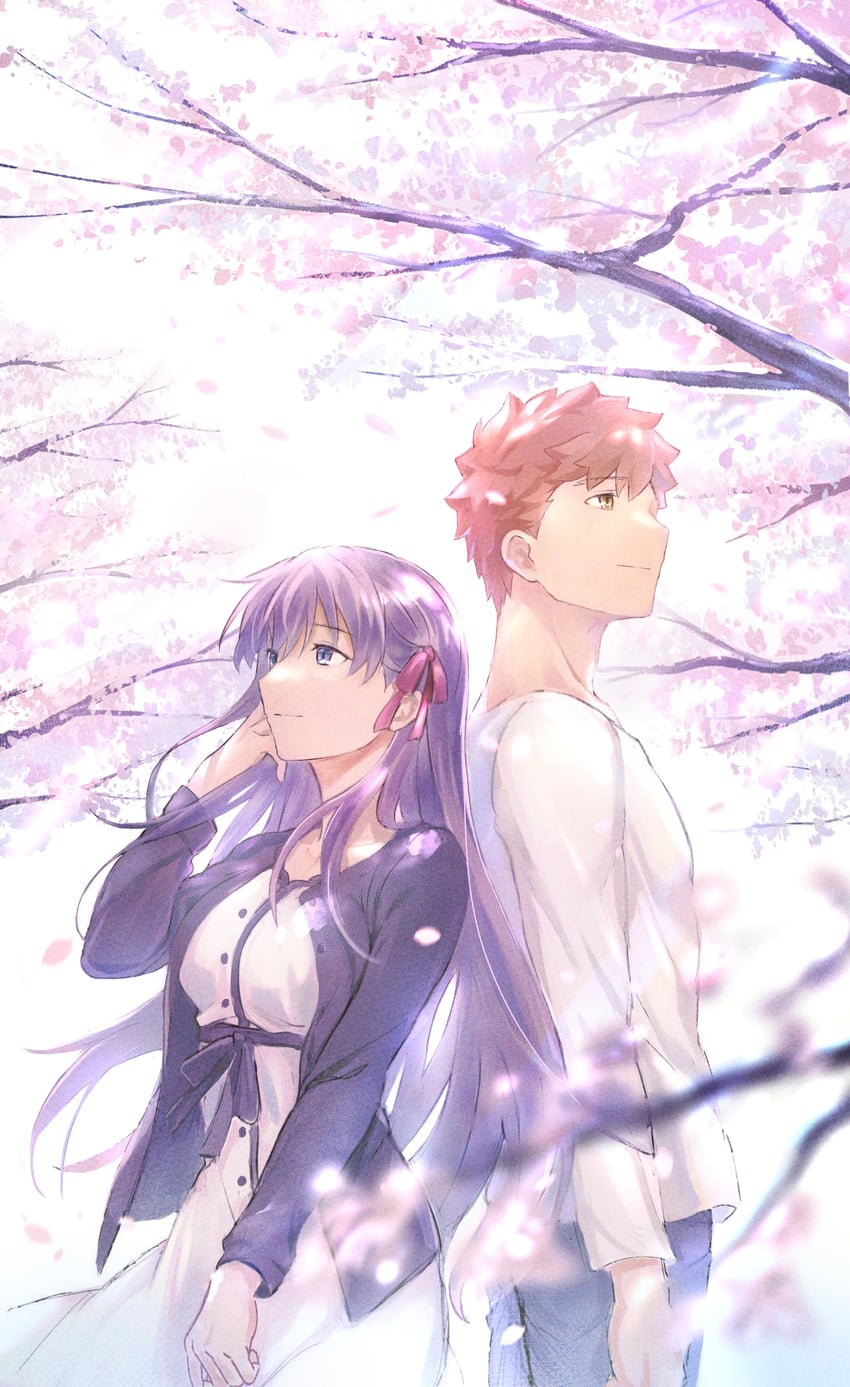 emiya shirou and matou sakura (fate and 2 more) drawn by okonon_(kado_colda)