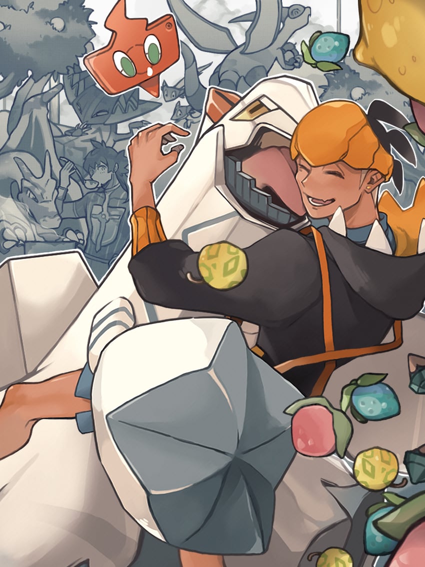 rotom, leon, raihan, charizard, rotom phone, and 4 more (pokemon and 1 more) drawn by tpgphqymbipcvua