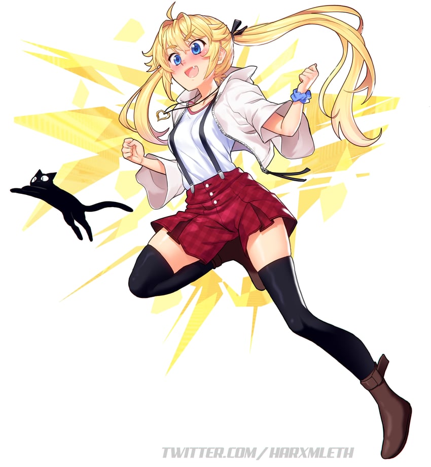 matsushima michiru and nyanmel (grisaia and 1 more) drawn by mleth