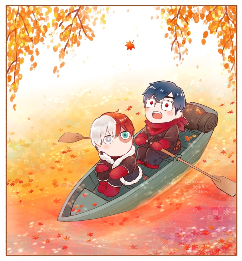 todoroki shoto and iida tenya (boku no hero academia) drawn by konsobastew