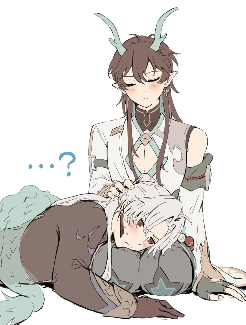 dan heng, blade, and yingxing (honkai and 1 more) drawn by suta_kuni