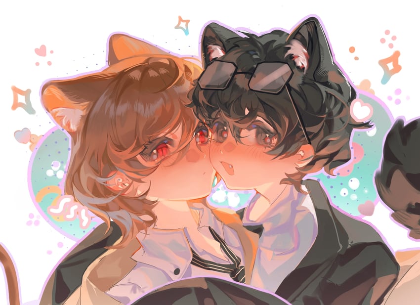 amamiya ren and akechi gorou (persona and 1 more) drawn by baicumikuo