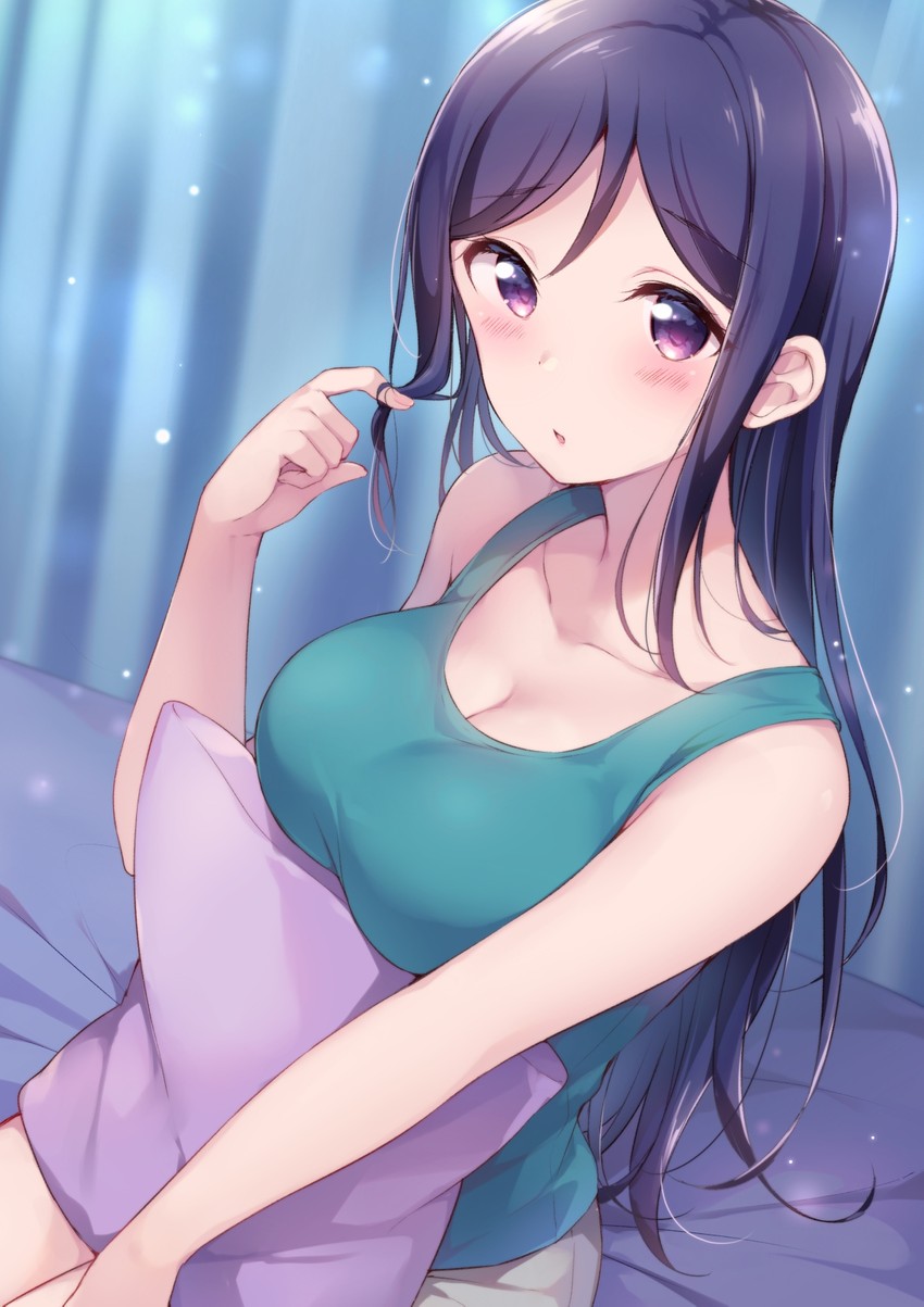 matsuura kanan (love live! and 1 more) drawn by hazuki_(sutasuta)