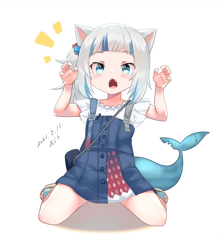 gawr gura (hololive and 1 more) drawn by araki_(qbthgry)