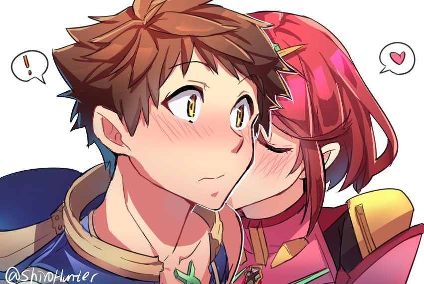 pyra and rex (xenoblade chronicles and 1 more) drawn by shirohunter