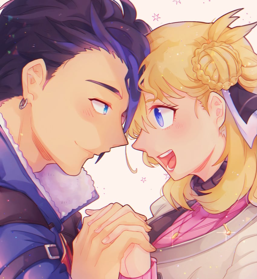 agnes claudel and van arkride (eiyuu densetsu and 2 more) drawn by misa_fullmetal