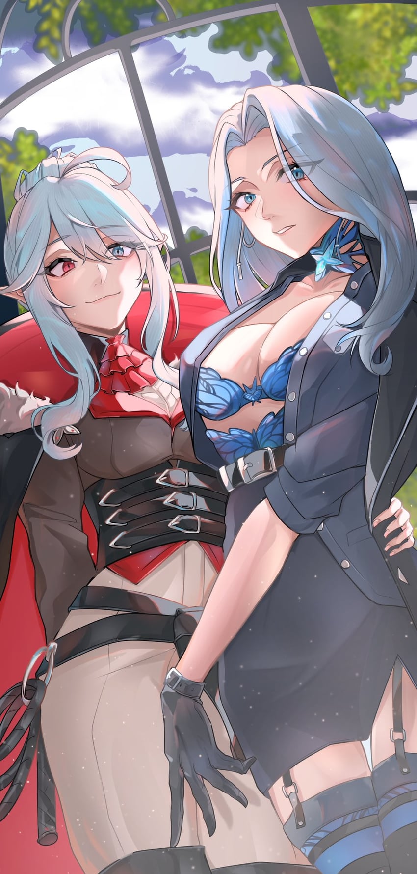 monarch and geega (indie virtual youtuber and 1 more) drawn by dradra_tw