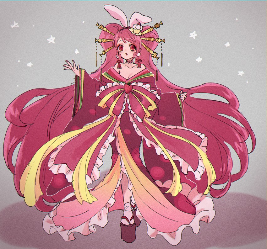 usami ichika and cure whip (precure and 1 more) drawn by zuzuko