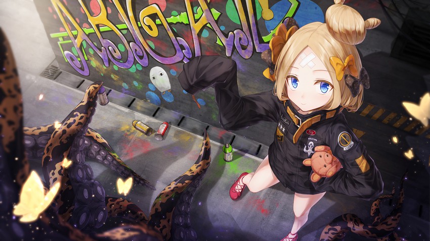 abigail williams and medjed (fate and 1 more) drawn by bae.c