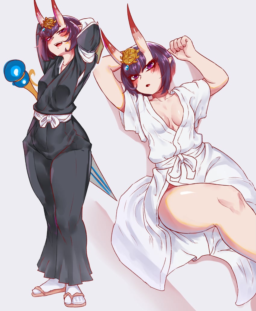 shuten douji and kuchiki rukia (fate and 2 more) drawn by hectaryecgaa