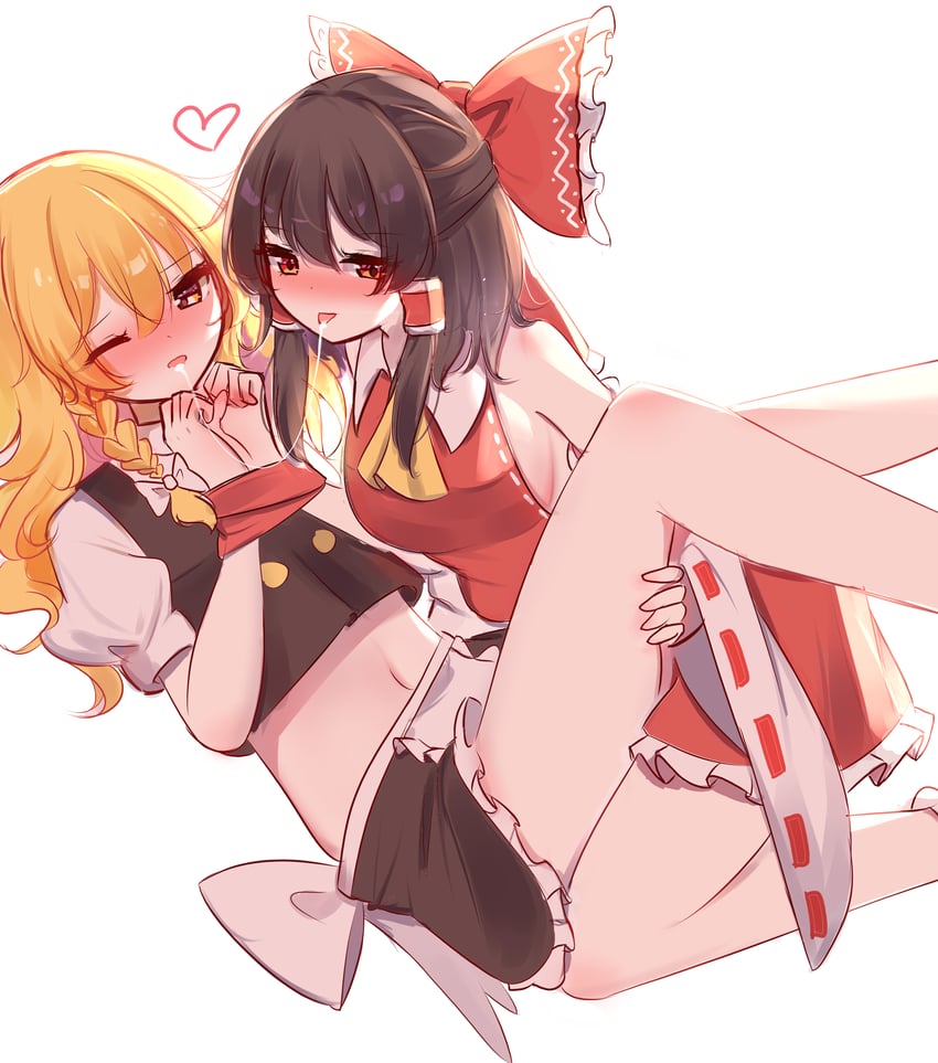 hakurei reimu and kirisame marisa (touhou) drawn by shen_bi_ren_(user_rjgy2824)