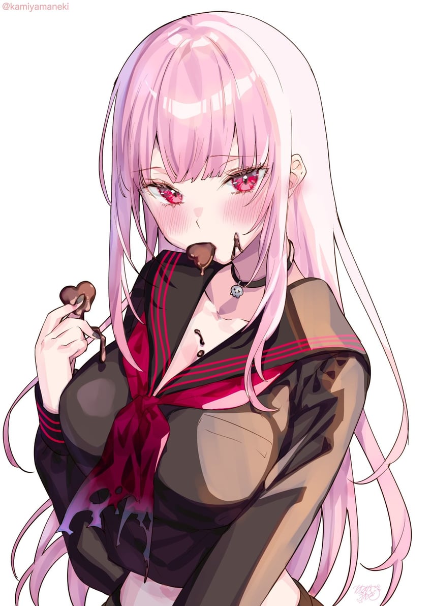 mori calliope (hololive and 1 more) drawn by kamiya_maneki