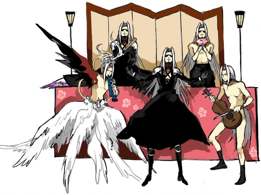 sephiroth and safer sephiroth (final fantasy and 2 more) drawn by starshadowmagician